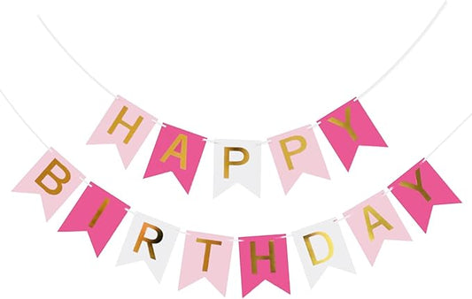 Happy Birthday Banner Party Banner Birthday Hanging Decoration for Women Men Girls Boys Adults Pets Party Backdrop Wall Decor Party Supplies