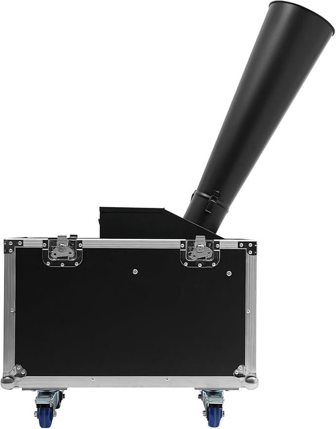 CO2 Confetti Cannon Machine, Professional Confetti Launcher Cannon Machine Adjustable Confe-Tti Launcher Manual Control with Flight Case for Weddings Birthday Parties Festivals Club
