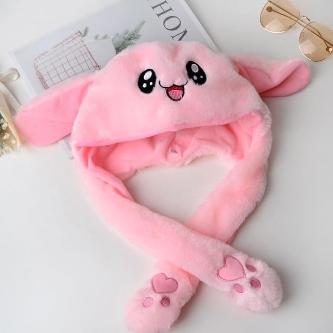 LYLPYHDP Bunny Hat, Funny Plush Bunny Hats, Plush Christmas Rabbit Hat, Party Cosplay Cute Animal Hats.