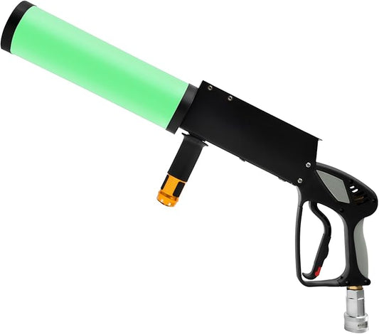 CO2 Cannon Gun DJ LED RGB Mixed CO2 Fog Gun Color-Changing Handheld Cryo Jet CO2 Machine with 10ft Gas Hose for Stage Effect, Concert, Party, Nightclub, Wedding, Theater