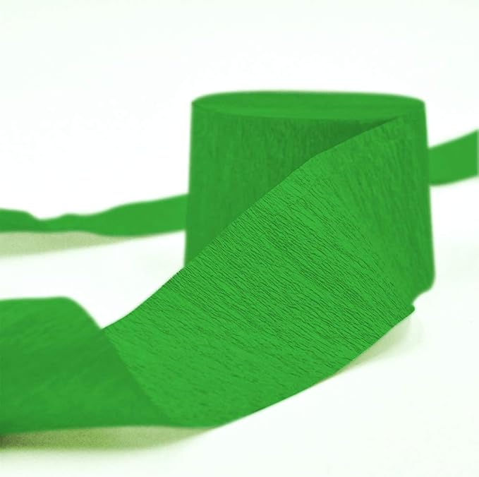 8 Rolls Green Crepe Paper Streamers, Wedding Birthday Baby Shower Christmas Party Decoration, St Patrict's Day Rainbow DIY Supplies, Living Room Bedroom Decor
