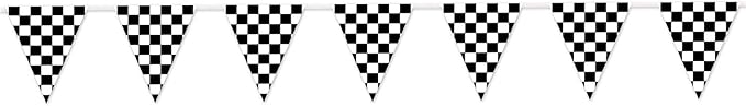 Checkered Pennant Banner Party Accessory (1 count) (1/Pkg)