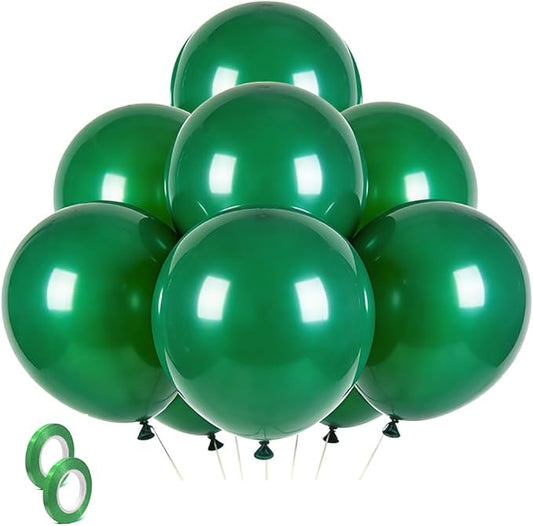 Green Balloons Green Birthday Decorations 30 Pack 18 inch Round Party Balloons for Dark Green Themed Wedding Graduation Anniversary Christmas Birthday Party St Patricks Day Backdrop Decorations