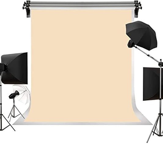 Kate 6ftX9ft Solid Beige Backdrop Portrait Photography Background for Photography Studio Children and Headshots Beige Backdrop Background