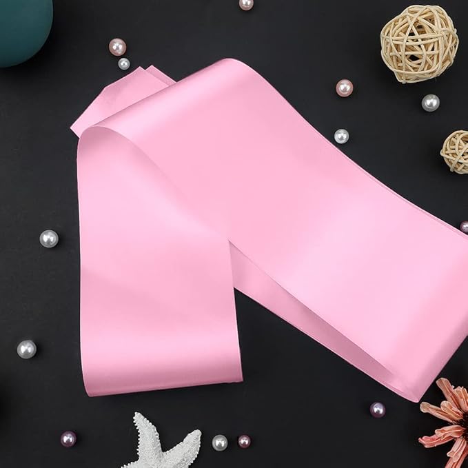12 Pcs Sash Blank Satin Sash Party Supplies Pink Sash Plain Sash Bride Sash Bachelorette Party Sashes for Birthday, Wedding, Graduation, DIY, Beauty Pageant, Hen Party, Homecoming, Make Your Own Sash