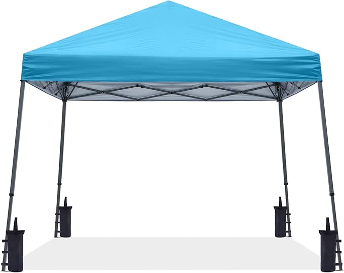 ABCCANOPY Stable Pop up Outdoor Canopy Tent 10 x 10 ft Base / 8 x 8 ft Top, Sky Blue