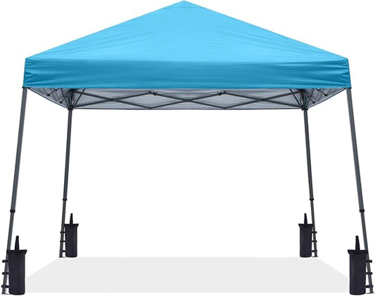 ABCCANOPY Stable Pop up Outdoor Canopy Tent 10 x 10 ft Base / 8 x 8 ft Top, Sky Blue