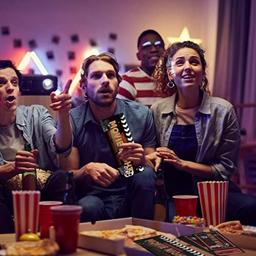 Woanger 50 Pieces Movie Party Invitations with Envelopes Movies Night Invitations 25 Film Tickets 25 Envelopes for Birthday Baby Shower Film Night Red Carpet Party(Movie)