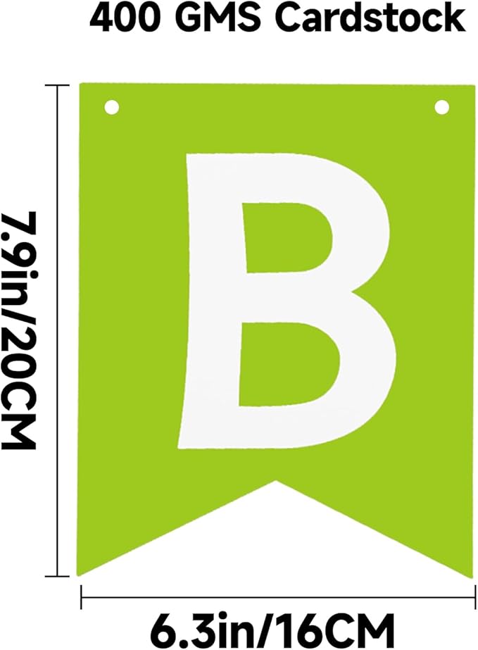 Happy Birthday Banner Birthday Party Banner NO DIY Happy Birthday Sign Pre-Strung Birthday Hanging Decoration for Women Men Girl Boy Party Supplies (Green)