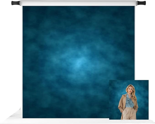Kate 8x8ft Blue Abstract Photography Backdrop Old Master Blue Portrait Background Studio Backdrops