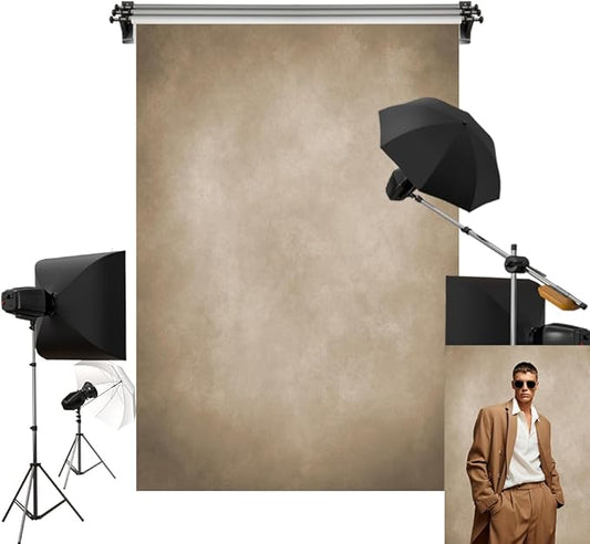 Kate 6.5x10ft/2m(W) x3m(H) Tan Backdrop Light Brown Background Portrait Photography Abstract Backdrop Photography Studio Props