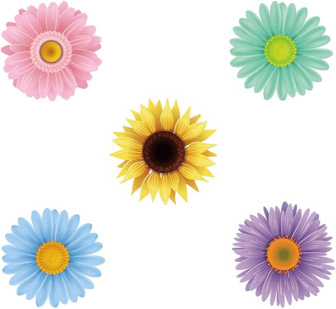 flower Party Decoration,25CT Flower Cupcake Toppers for Girl,Boys Baby Shower,Birthday Pary