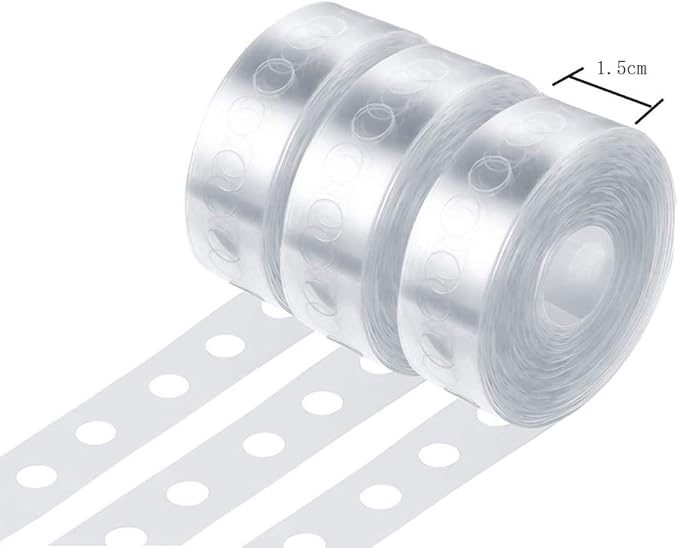 3 Rolls Balloon Decorating Strip Balloon Arch Strip Clear Balloon Arch kit Decorating Balloon Strip Kit for Birthday Wedding Decorating(16.4 Feets, Single Holes)