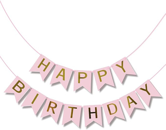 Happy Birthday Banner Party Banner Birthday Hanging Decoration for Women Men Girls Boys Adults Pets Party Backdrop Wall Decor Party Supplies