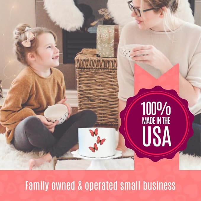 Sugar Robot Inc. Edible Butterflies Large Size Premium Crafted Made in the USA Cake and Cupcake Toppers, Decoration (Love)