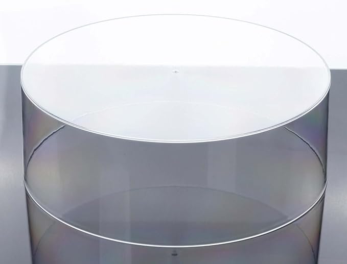 Efavormart 14" Round Clear Acrylic Cake Stand, Transparent Fillable Display Box, Pedestal Riser with Hollow Bottom for Weddings, Parties, Banquets, and Creative Dessert Displays