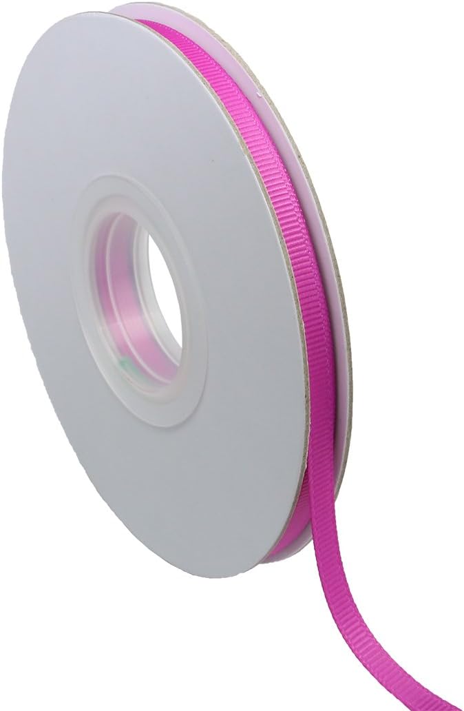 Ribbonitlux 1/4" Wide Solid Grosgrain Ribbon 25 Yards (183-Garden Rose）, Set for Gift Wrapping, Party Decor, Sewing Applications, Wedding and Craft