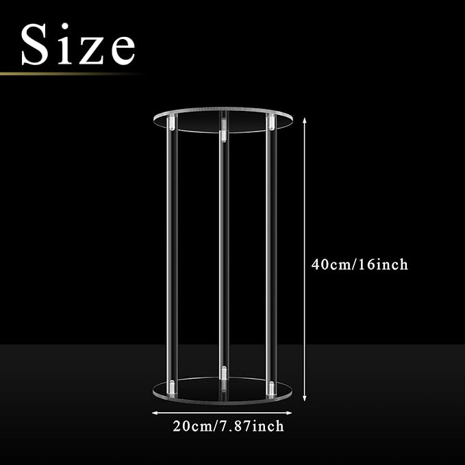Teenyyou 8 Pcs 16 Inch Tall Acrylic Vase Wedding Centerpieces Clear Flower Stand Acrylic Centerpiece Stand Floral Vase Elegant Display Holder for Wedding Birthday Party Table Decorations