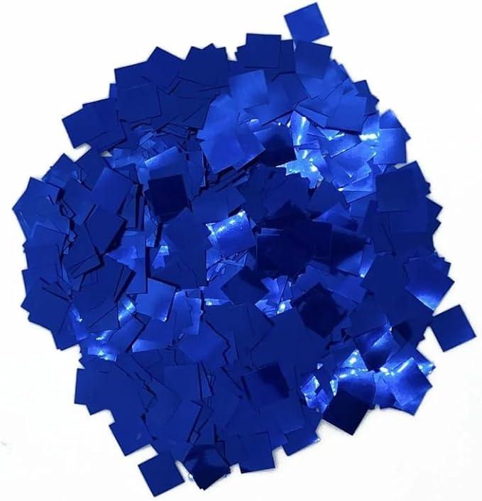 Ultimate Confetti - Square Metallic Blue Confetti - 16 oz - 1lb