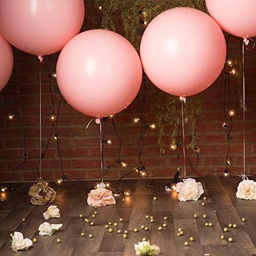 36 Inch Giant Latex Balloons, Standard Light Pink Round Balloons for Birthdays Weddings Receptions Festival Party Decoration, Pack of 10 Pcs
