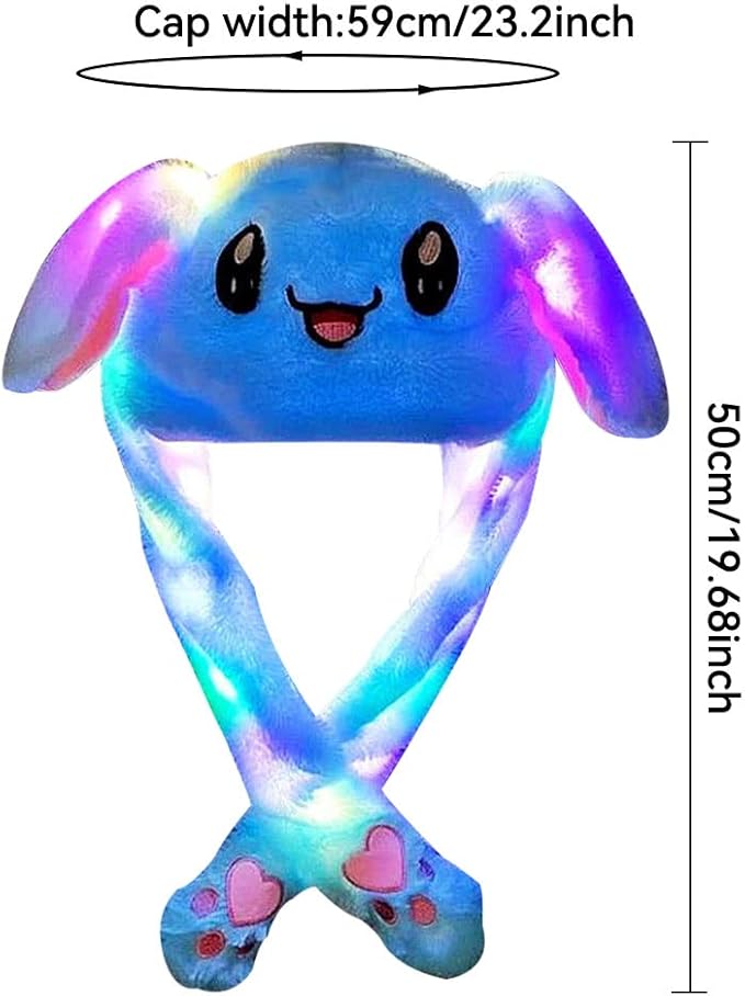 umbresen Bunny Hat Ear Moving Jumping Rabbit Hat Funny Plush Cap for Kids
