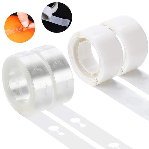 KICNIC Balloon Arch Strip Kit for Garland, 32.8 Feet Balloon Tape Strips and 200 Glue Point Dot Stickers for Party Wedding Birthday Baby Shower Graduation Decorations