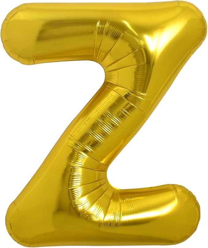 TONIFUL 40 Inch Large Gold Letter Z Balloons, Helium-Filled Foil Mylar Big Balloons for 2026 New Year Eve Graduation Wedding Baby Shower Birthday Party Anniversary Decorations