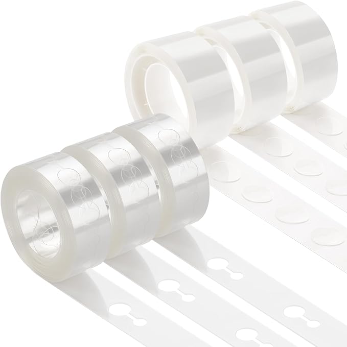 KICNIC Balloon Arch Strip, 49ft Balloon Tape and 300 Glue Point Dots, Balloons Arch Kit for Garland, Party, Birthday, Baby Shower, Graduation, Graduation Decorations