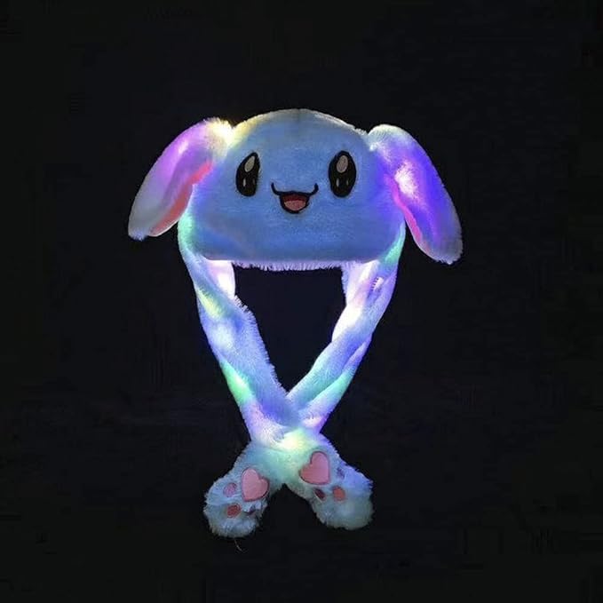 umbresen Bunny Hat Ear Moving Jumping Rabbit Hat Funny Plush Cap for Kids