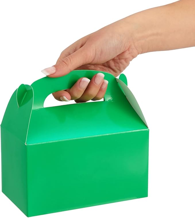 BLUE PANDA Party Favor Boxes - 6.2 x 3.5 x 3.6 In, 24-Pack, Rainbow Gable Style - Easy Assembly Candy & Treat Boxes for Small Gifts
