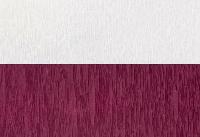 Maroon and White Crepe Paper Streamers, Made in USA