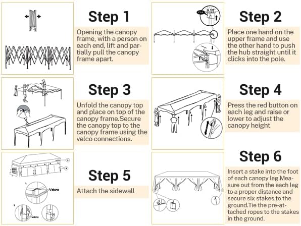 COBIZI 10x30 Pop up Canopy Tent for Parties with 8 Removable Sidewalls, Waterproof UPF 50+ Commercial Event Tent, Protable Outdoor Canopy with 4 Sandbags for Wedding, Backyard(10x30FT, White)