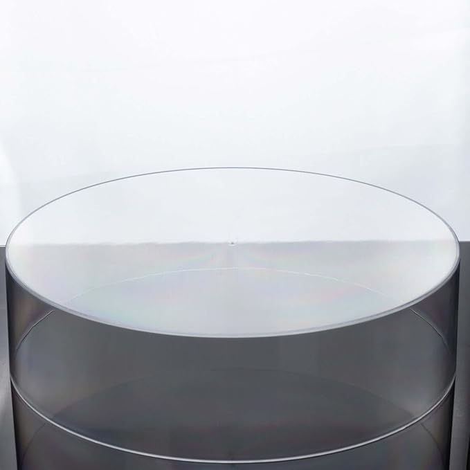 Efavormart 18" Round Clear Acrylic Cake Stand, Transparent Fillable Display Box, Pedestal Riser with Hollow Bottom for Weddings, Parties, Banquets, and Creative Dessert Displays