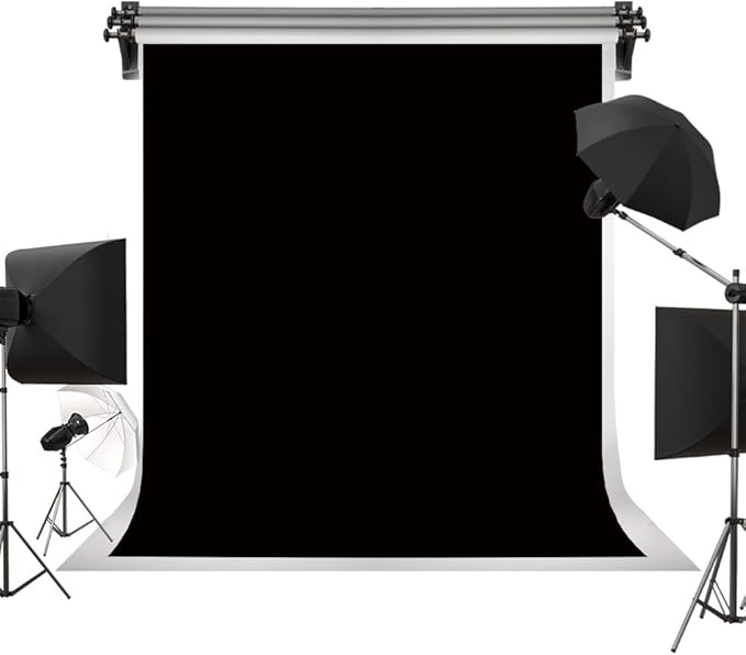 Kate 6ft×9ft Solid Black Backdrop Portrait Background for Photography Studio