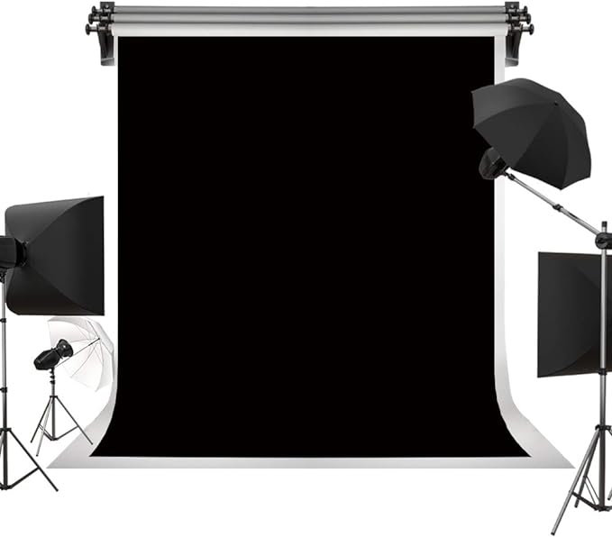 Kate 10ft×12ft Solid Black Backdrop Portrait Background for Photography Studio