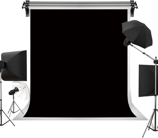 Kate 5ft×7ft Solid Black Backdrop Portrait Background for Photography Studio