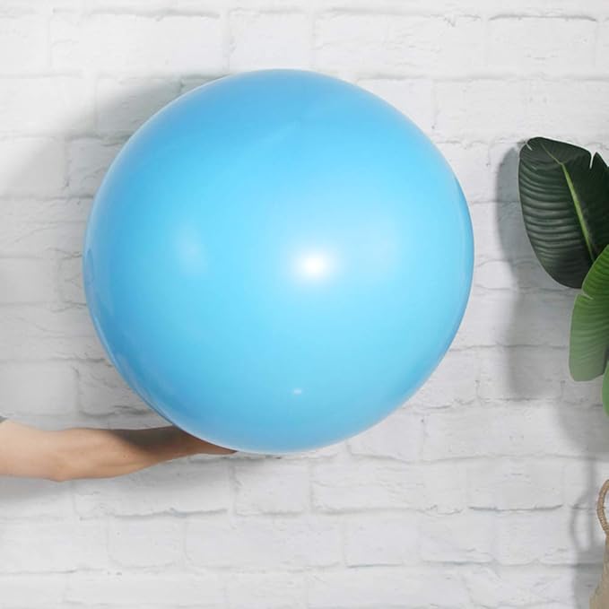 36 Inch Giant Latex Balloons, Standard Light Blue Round Balloons for Birthdays Weddings Receptions Festival Party Decoration, 5 Pcs