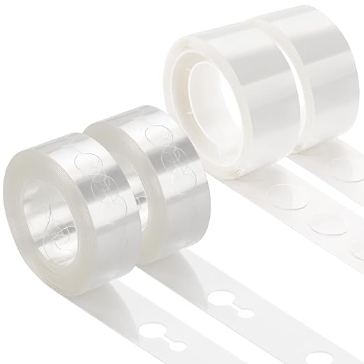 KICNIC Balloon Arch Strip Kit for Garland, 32.8 Feet Balloon Tape Strips and 200 Glue Point Dot Stickers for Party Wedding Birthday Baby Shower Graduation Decorations