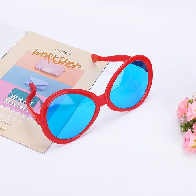 6pcs Giant Big Eyeglasses Large Huge Novelty Funny Sunglasses Eyewear Party Supplies For Adults Festival Holiday Party Favors Photo Booth Props