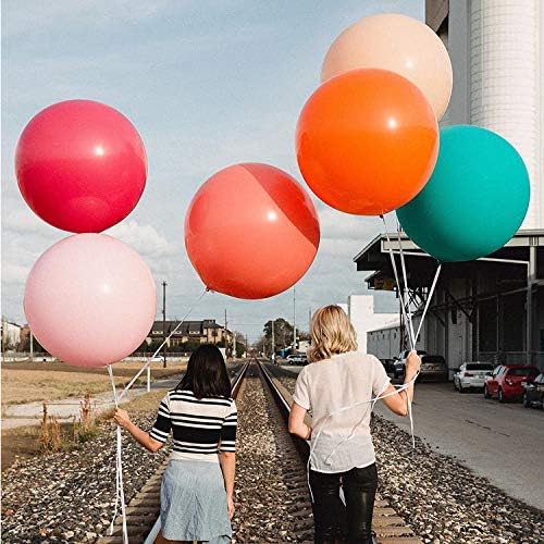 36 Inch Giant Latex Balloons, Standard Light Pink Round Balloons for Birthdays Weddings Receptions Festival Party Decoration, Pack of 10 Pcs