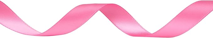 Ribbli Double Faced Hot Pink Satin Ribbon,1/2” x Continuous 25 Yards,Use for Bows Bouquet,Gift Wrapping,Floral Arrangement