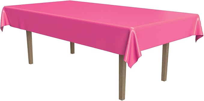 Masterpiece Plastic Rectangular Tablecover (cerise) Party Accessory (1 count) (1/Pkg)