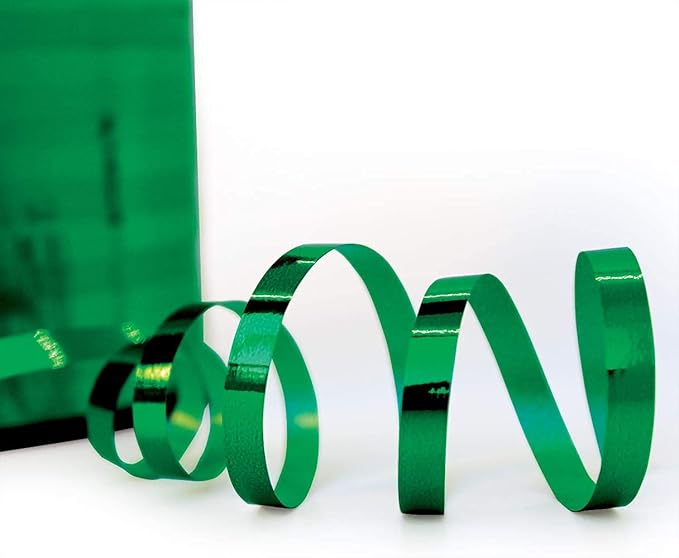 Green Curling Ribbon St Patricks Day Metallic Crimped for Saintt Pattys Day Clearance Gift Wrapping Curls Decoration, Floral Ribbons & Florist Crafts