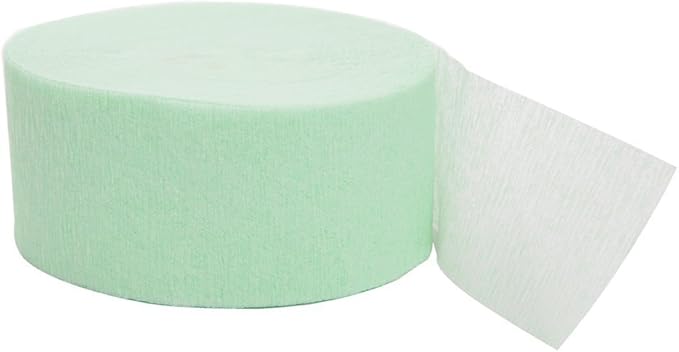Mint Crepe Crepe Paper Roll Streamer - 81 ft (Pack Of 1) - Perfect For Parties, Decorations & Events