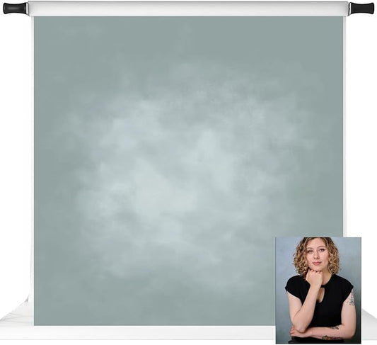Kate Dark Cyan Photography Backdrops Abstract Photo Backdrop Poratrait Background for Photoshoot, 10x10ft