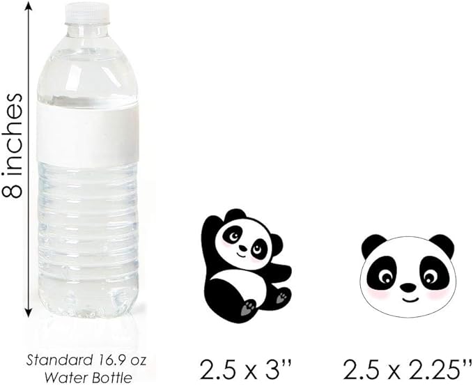 Big Dot of Happiness Party Like a Panda Bear - Dessert Cupcake Toppers - Baby Shower, Birthday Party Clear Treat Picks - Set of 24
