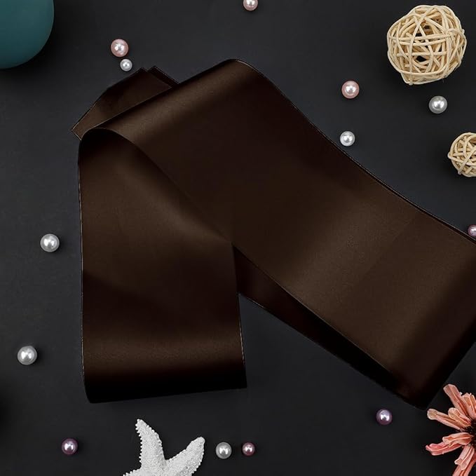 MDOZQ 12 Pcs Blank Satin Sash Party Favors - Brown Satin Sashes for Birthday, Wedding, Graduation, DIY, Beauty Pageant, Hen Party, Homecoming