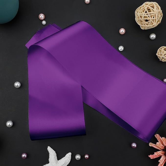 12 Pcs Satin Sash - Purple Sash for Party Supplies, Birthday, Wedding, Graduation, Beauty Pageant, Hen Party, Homecoming