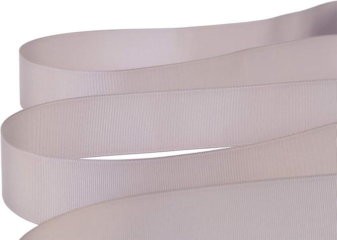 Ribbonitlux 1.5" Wide Solid Grosgrain Ribbon 25 Yards (012-Silver）, Set for Gift Wrapping, Party Decor, Sewing Applications, Wedding and Craft