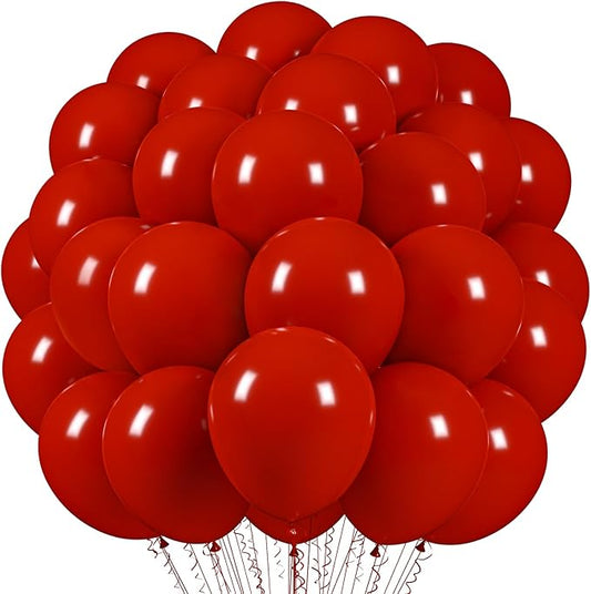 Voircoloria Ruby Red Balloons, 66pack 12inch Dark Red Latex Party Balloons for Birthday Baby Shower Graduation Wedding Gender Reveal Valentine's Day Christmas Party Decorations